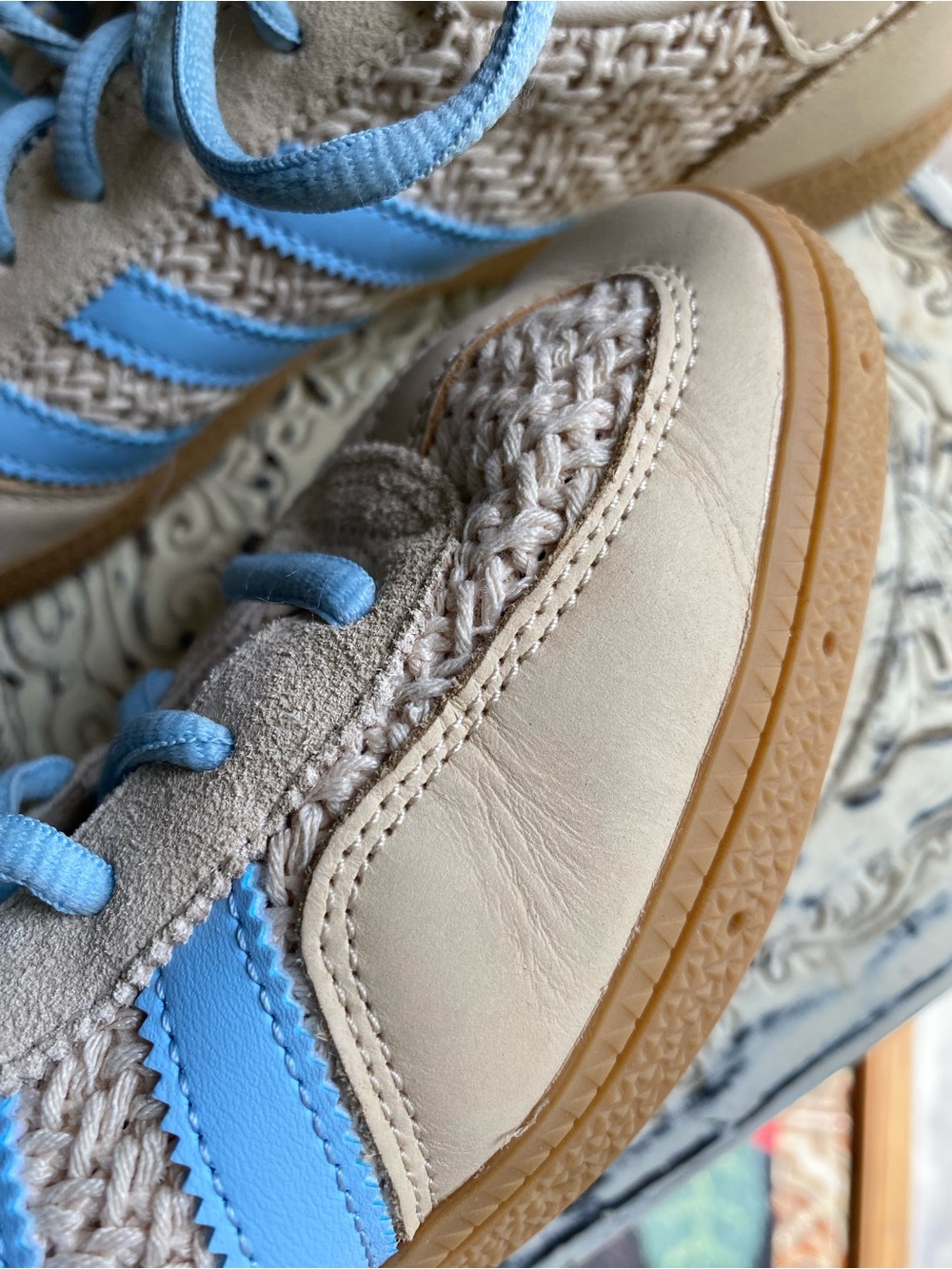 Adidas Handball Spezial Ivory/Baby Blue - CUTE!!! - Picture 7 of 10